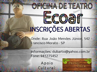 Oficina e espetáculo de teatro no Espaço Ecos – Francisco Morato