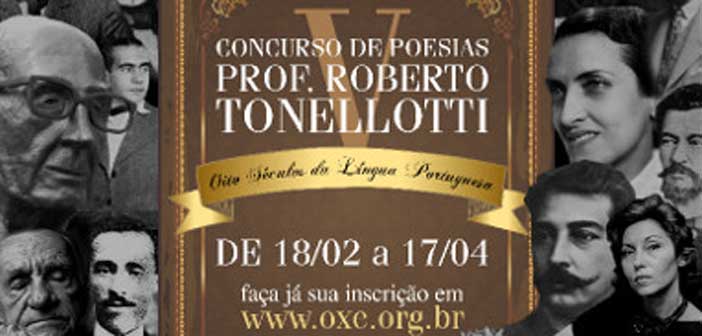 Lista de inscritos do V Concurso de Poesias “Professor Roberto Tonellotti”