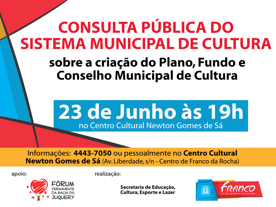 Consulta Pública sobre o Sistema Municipal de Cultura de Franco da Rocha